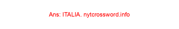 Paese di Napoli NYT Crossword Clue
